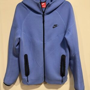 Nike Tech Fleece Full-Zip Hoodie Jacket – Men’s Medium – Light Blue